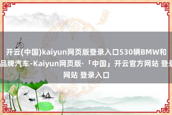 开云(中国)kaiyun网页版登录入口530辆BMW和MINI品牌汽车-Kaiyun网页版·「中国」开云官方网站 登录入口