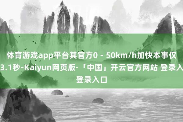 体育游戏app平台其官方0 - 50km/h加快本事仅为3.1秒-Kaiyun网页版·「中国」开云官方网站 登录入口