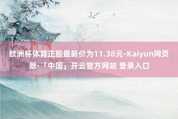 欧洲杯体育正股最新价为11.38元-Kaiyun网页版·「中国」开云官方网站 登录入口