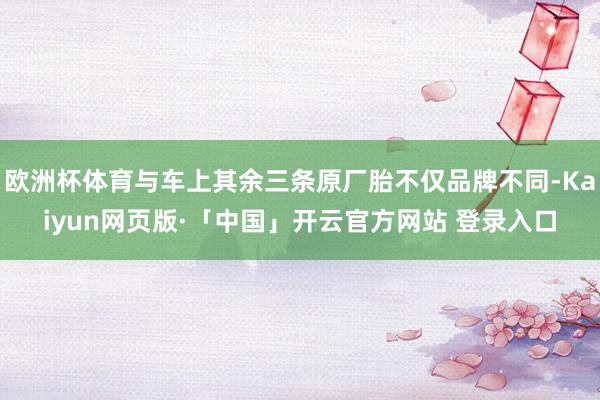 欧洲杯体育与车上其余三条原厂胎不仅品牌不同-Kaiyun网页版·「中国」开云官方网站 登录入口